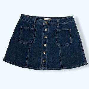 Altar'd State Denim Skirt with Button-Down Front Sz Med